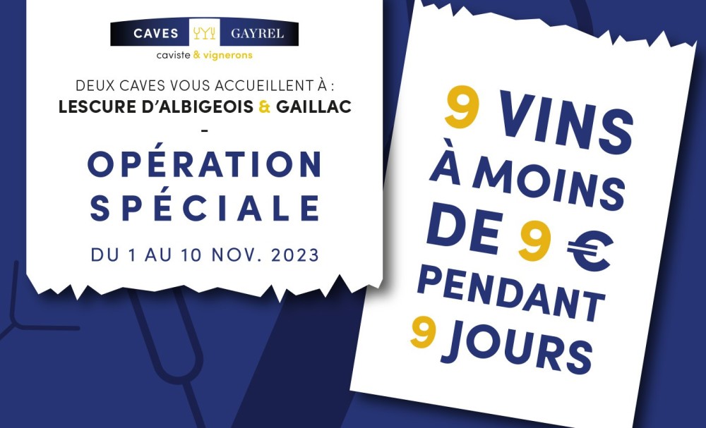 9 vins à moins de 9 euros pendant 9 jours !